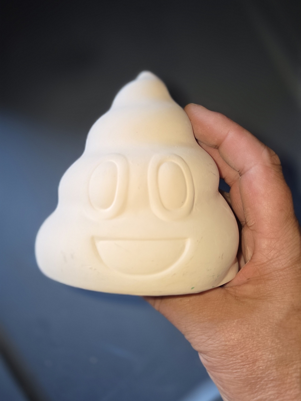 Ceramic Bisque Poop Emoji Bank -